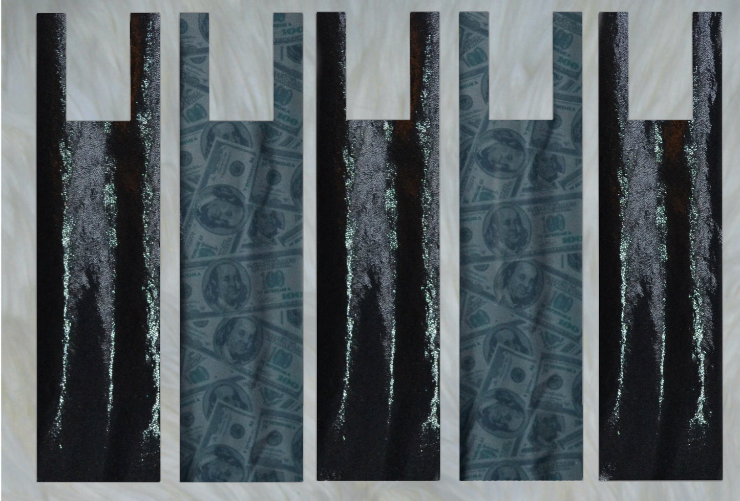 Black Money X Black Sparkle Shimmer Mane Bags Set of 5