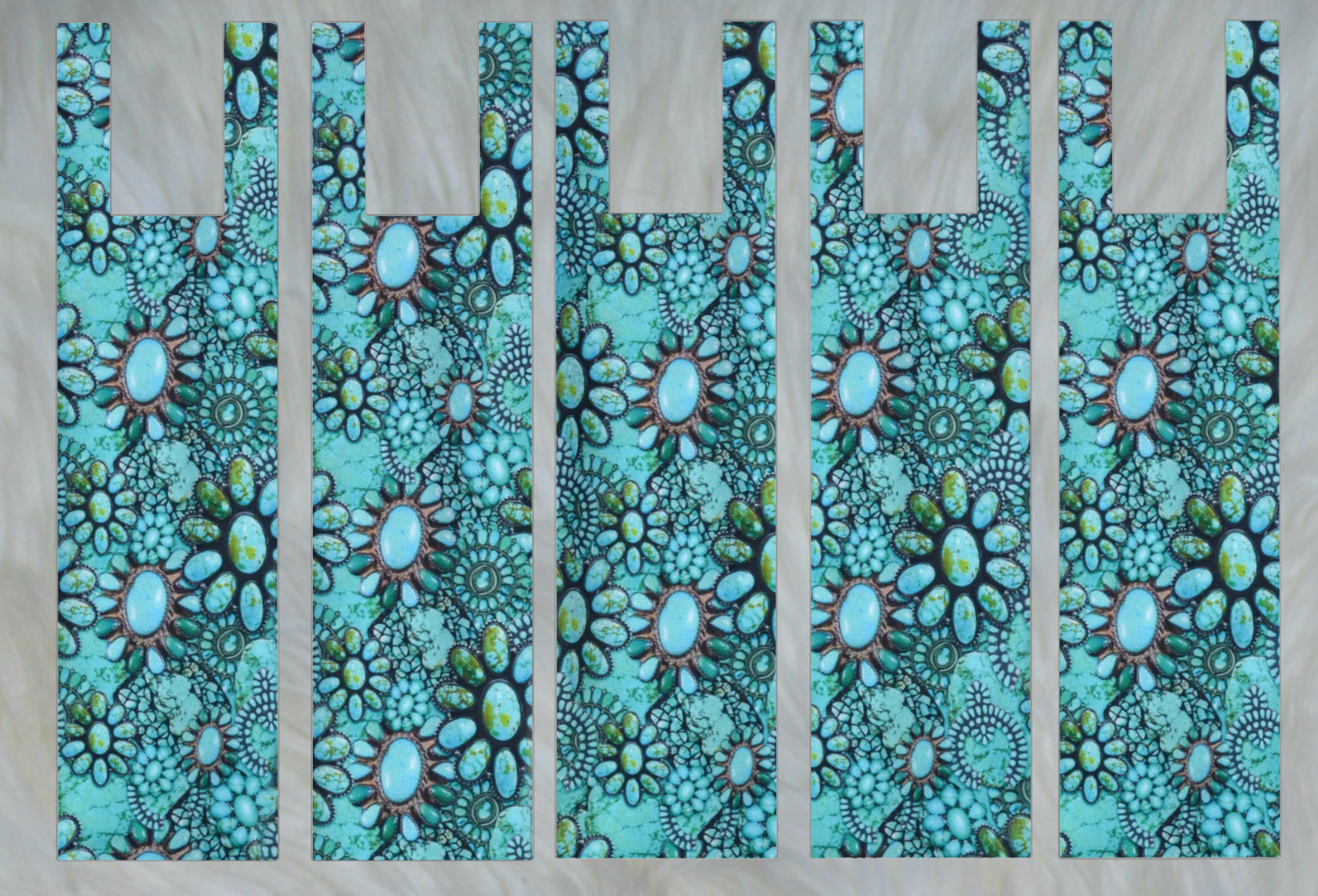 Turquoise Cowgirl Jewels Mane Bags Set of 5