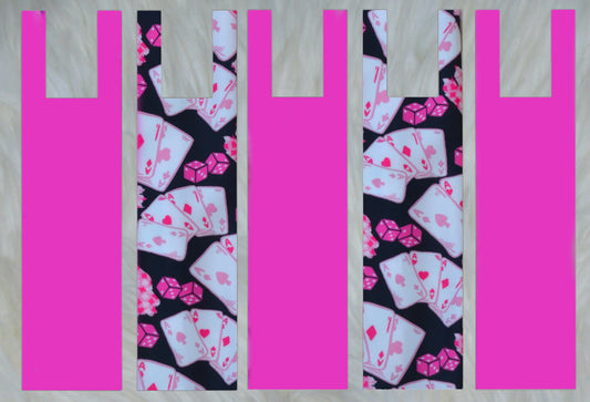 Pink Playing Card X Solid Hot Pink Mane Bags Set of 5