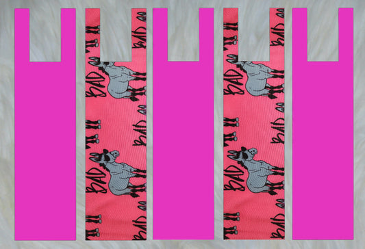 Bad Ass Sideways X Solid Hot Pink Mane Bags Set of 5