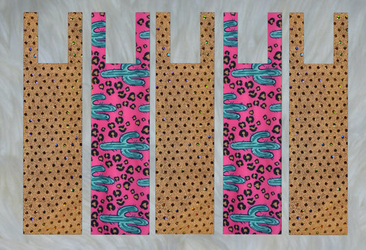 Cactus Cheetah X Gold Sparkle Shimmer Mane Bags Set of 5