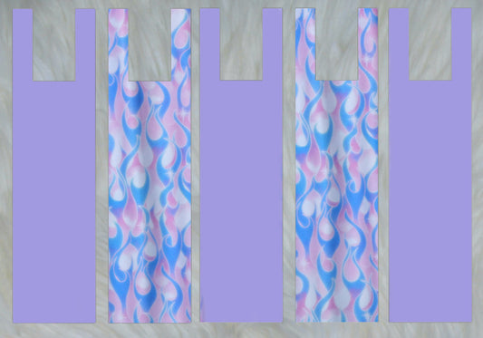 Blue Purple Fire X Solid Lilac Mane Bags Set of 5
