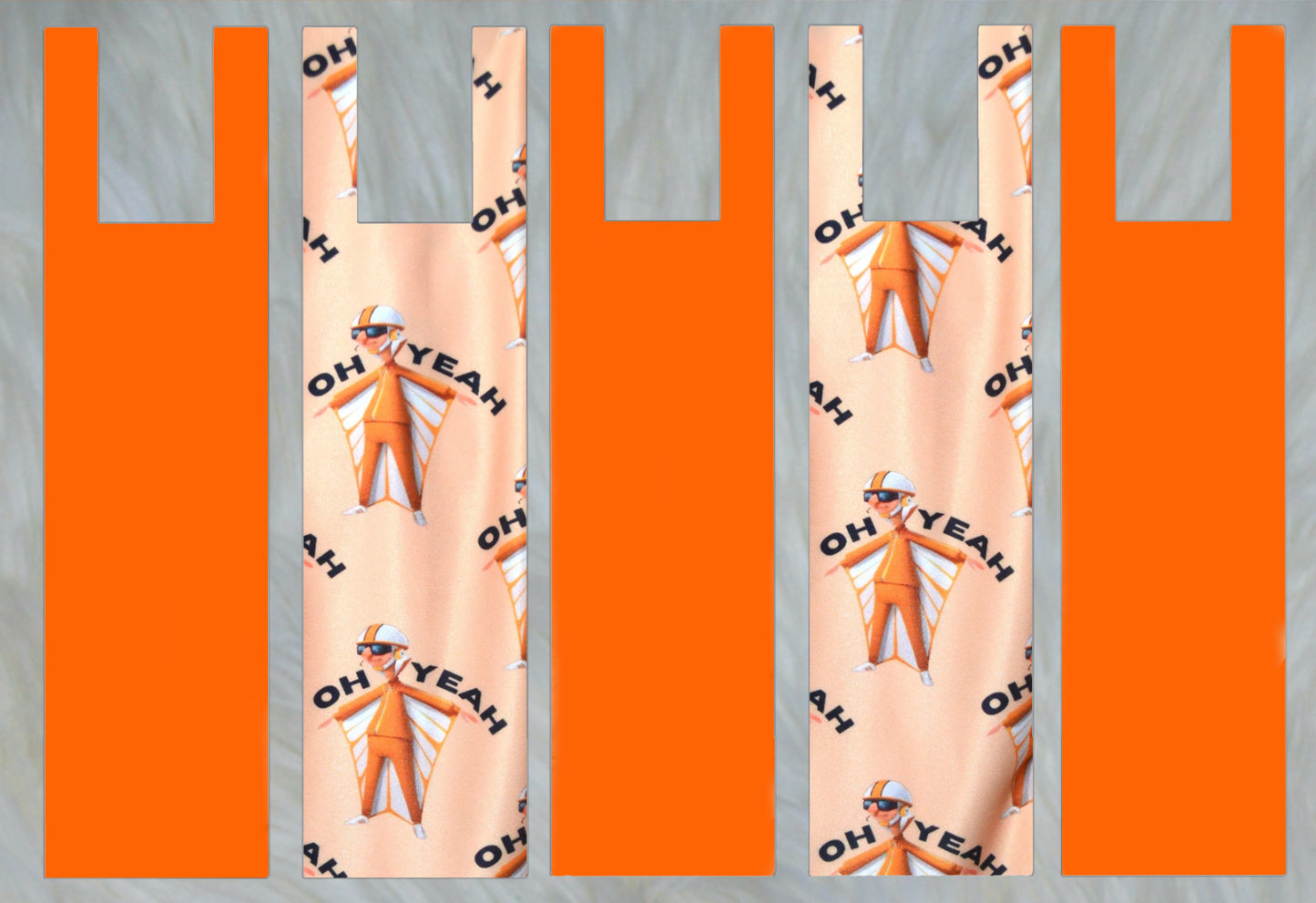 Yeah X Solid Orange Mane Bags Set of 5