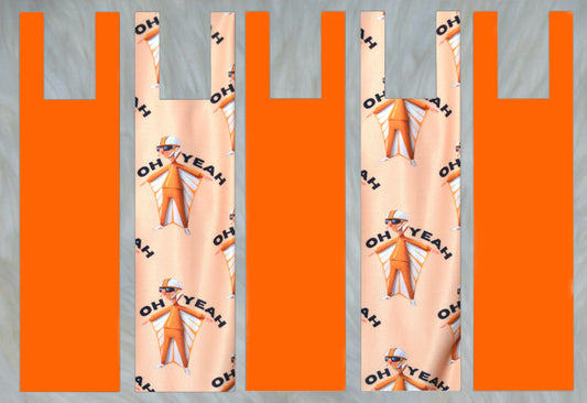 Yeah X Solid Orange Mane Bags Set of 5