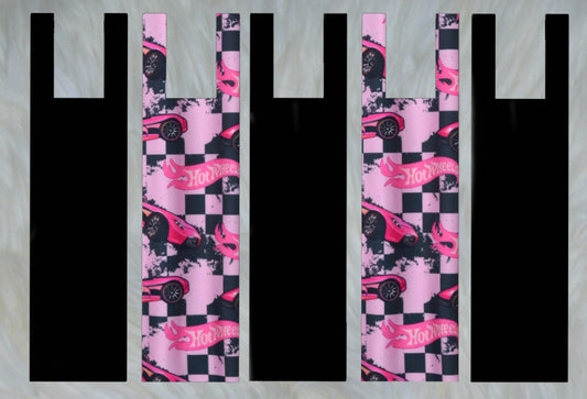 Pink Hot Cars X Solid Black Mane Bags Set of 5