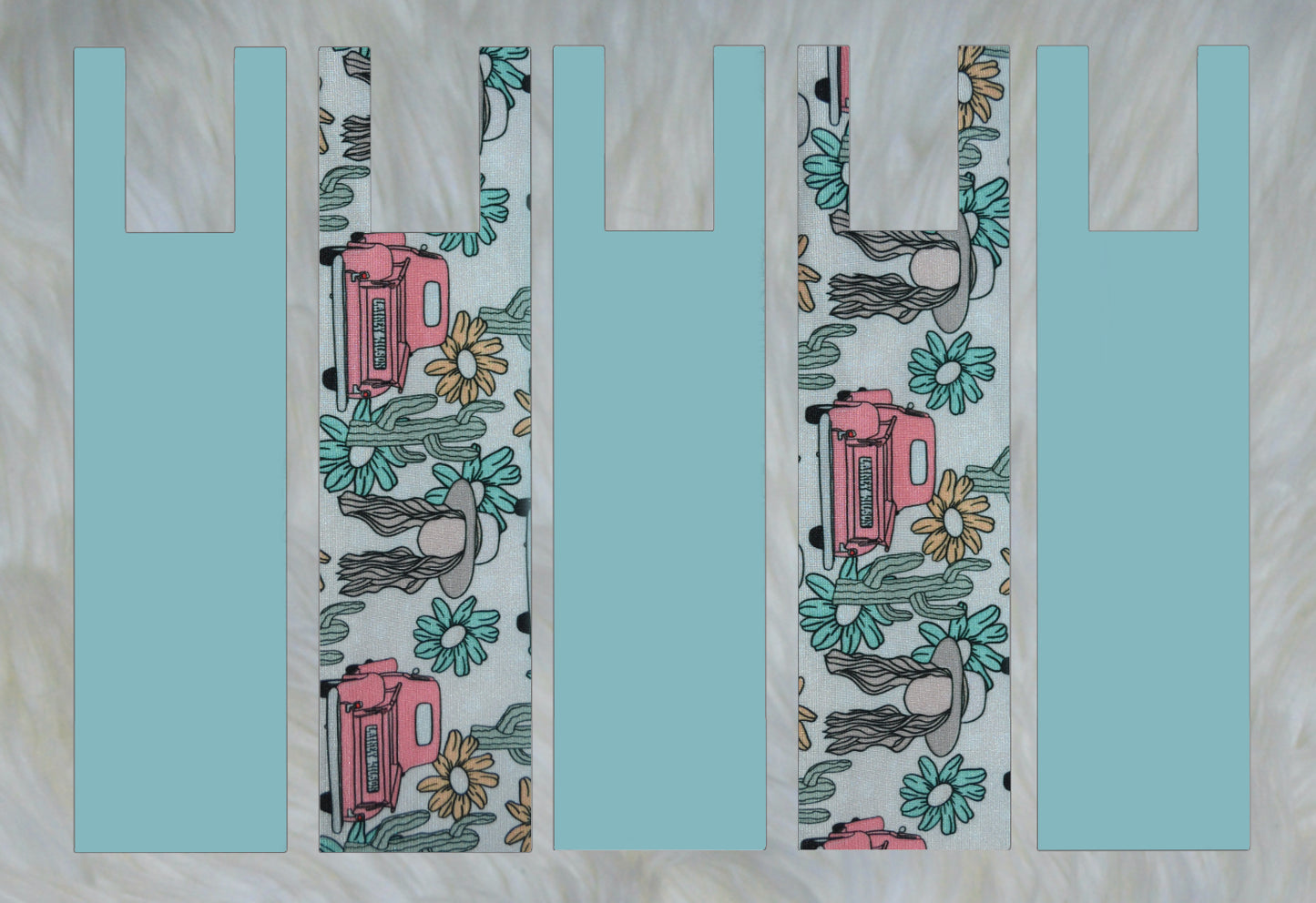 Heart Like a Truck X Solid Mint Teal Mane Bags Set of 5