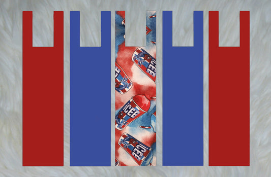 Slushie X Solid Red X Solid Royal Blue Mane Bags Set of 5