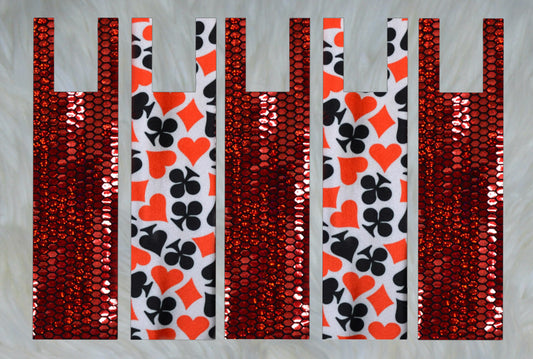 Gambler X Red Eliza Mane Bags Set of 5