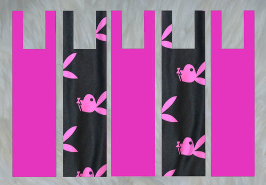 Pink Bunny X Solid Hot Pink Mane Bags Set of 5