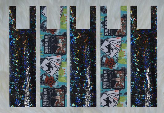 Warning Sideways X Black Holographic Mane Bags Set of 5