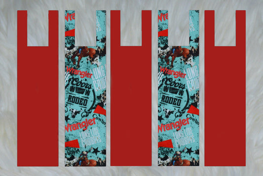Rodeo Bronc X Solid Red Mane Bags Set of 5