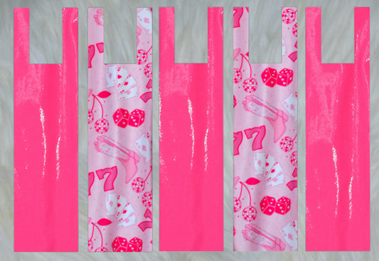 777 Pink X Neon Pink Sparkle Shimmer Mane Bags Set of 5