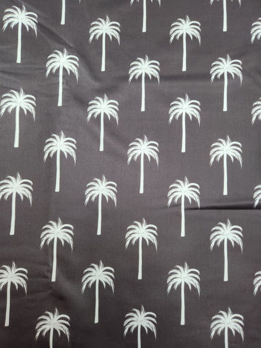 Black White Palm Trees Tail Bag