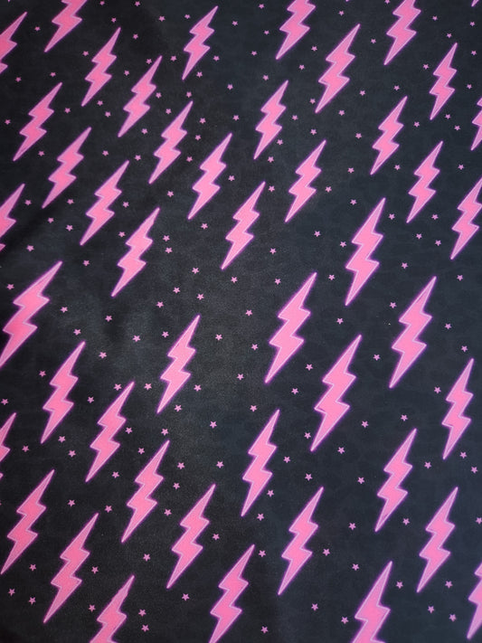 Black Cheetah Pink Lightning Bolts Tail Bag