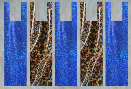 Cheetah Holographic X Royal Blue Holographic Mane Bags Set of 5
