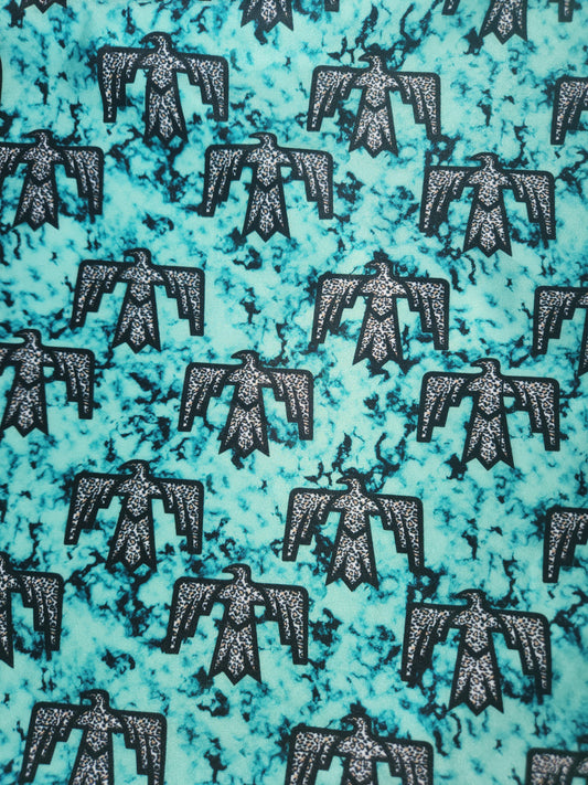 Turquoise Marble Thunderbird Tail Bag