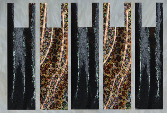 Cheetah Holographic X Black Shimmer Mane Bags Set of 5