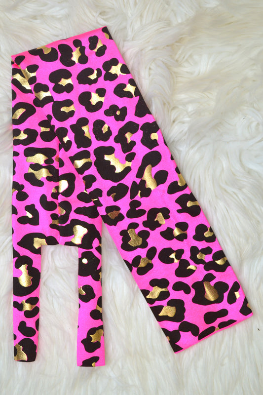 Hot Pink Gold Cheetah Tail Bag
