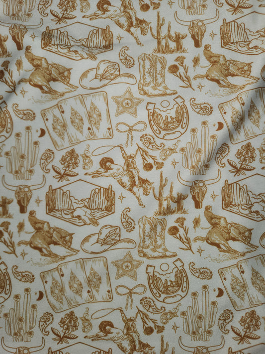 Beige Gold Brown Cowgirl Bronc Tail Bag