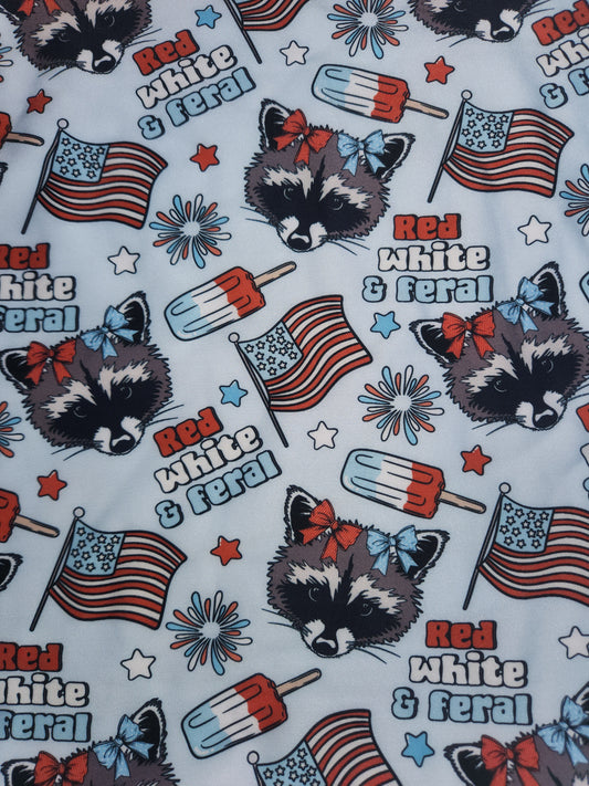Red White & Feral Tail Bag