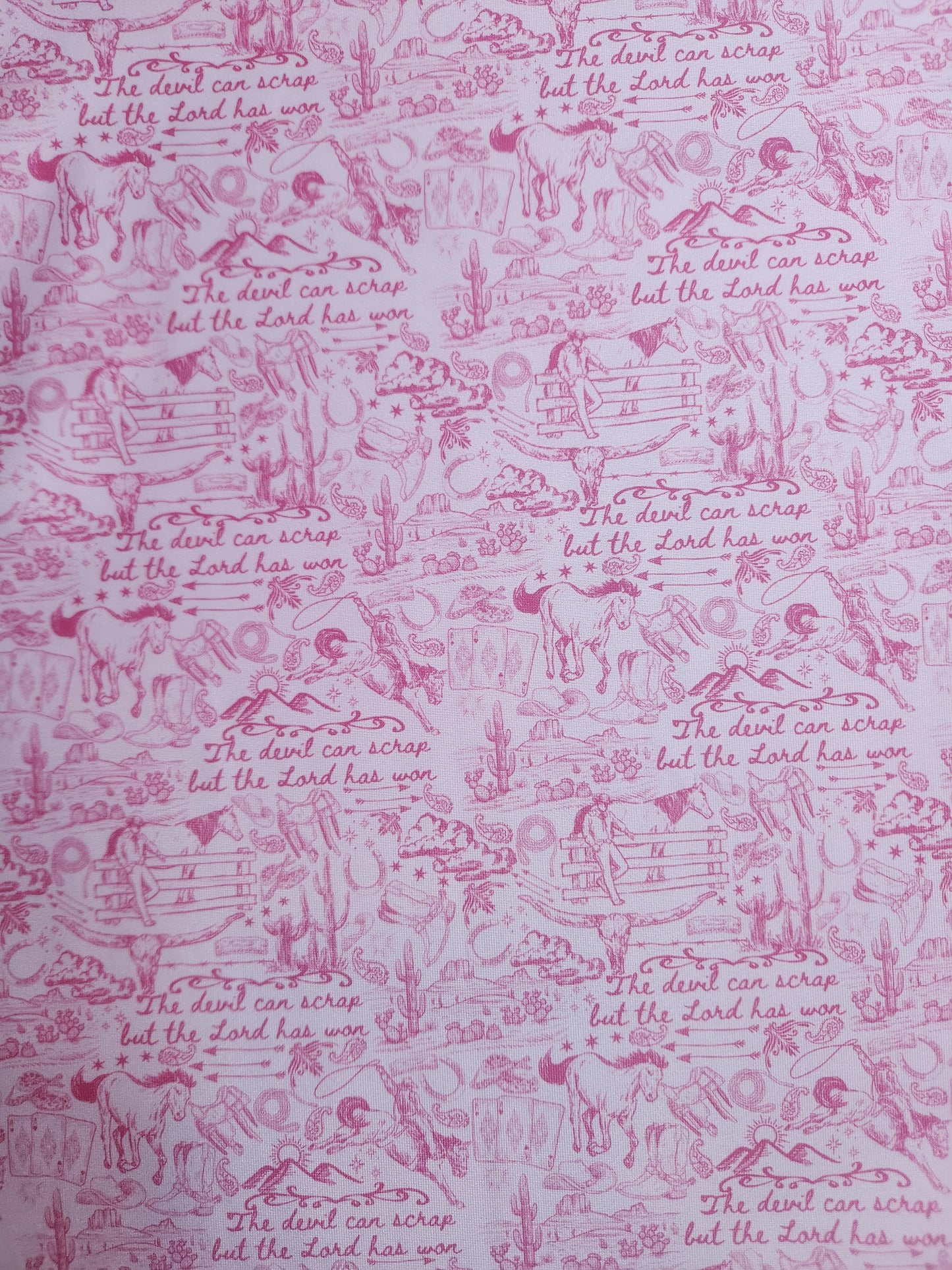 Lord Has Won Pink Tail Bag
