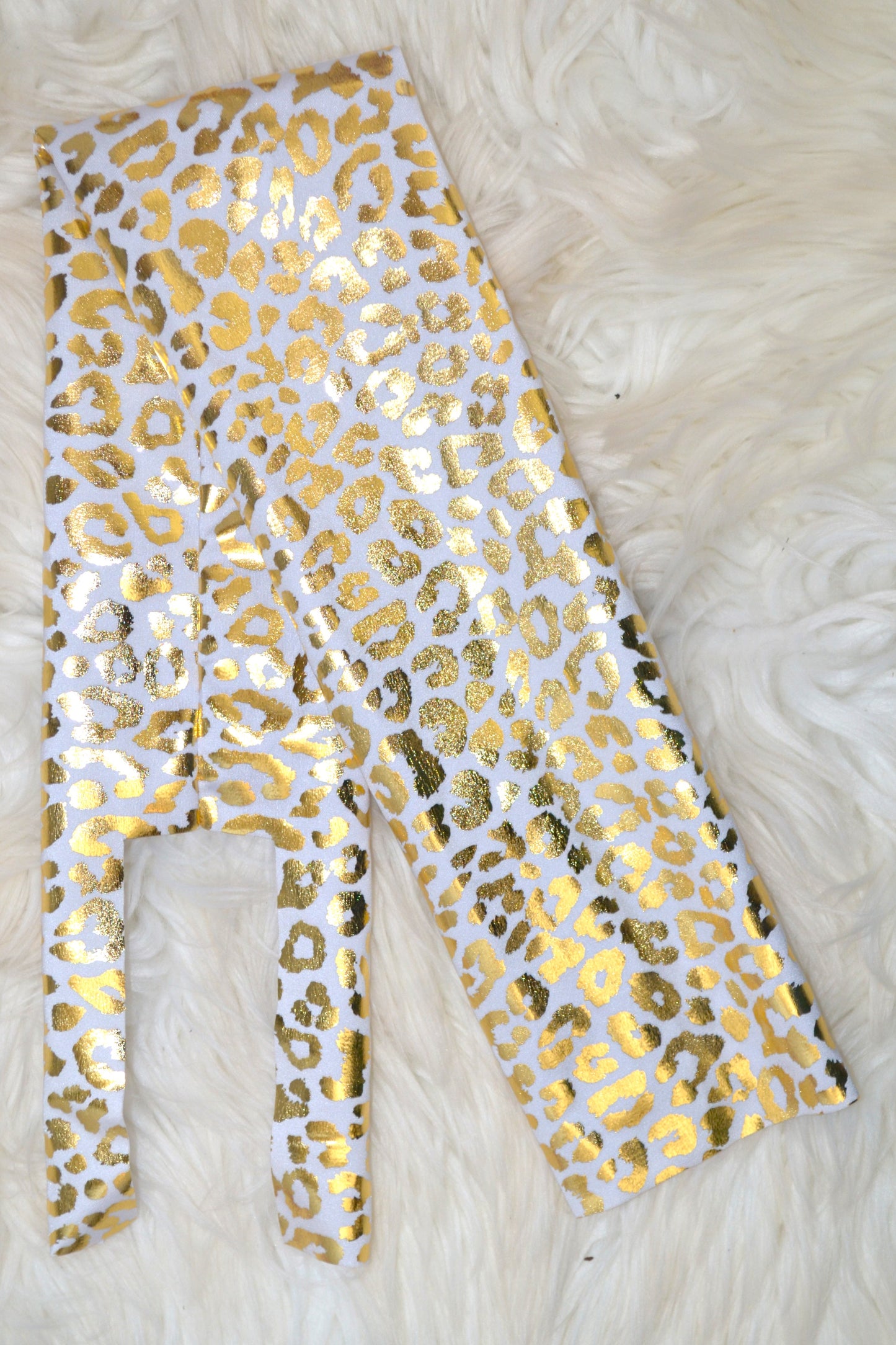 White Gold Shimmer Cheetah Tail Bag