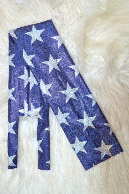 Navy Blue Stars Tail Bag Sparkle Shimmer