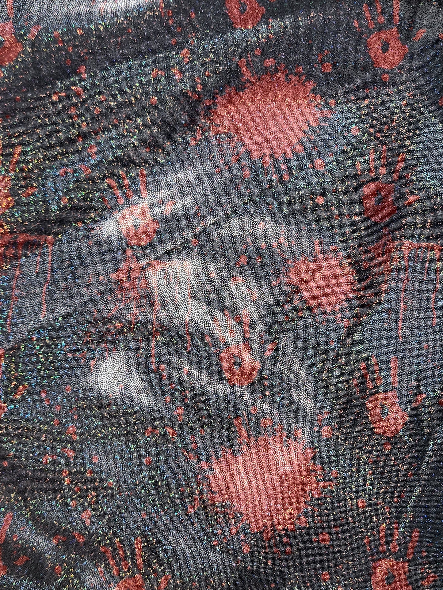 Gray Blood Hands Holographic Tail Bag