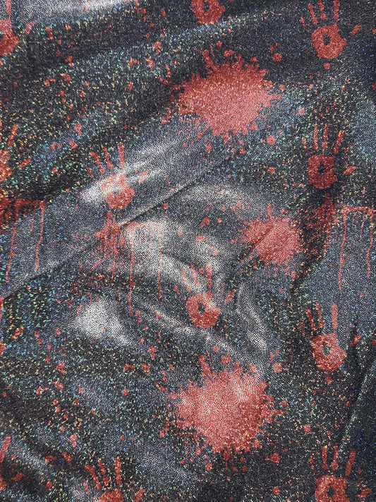 Gray Blood Hands Holographic Tail Bag