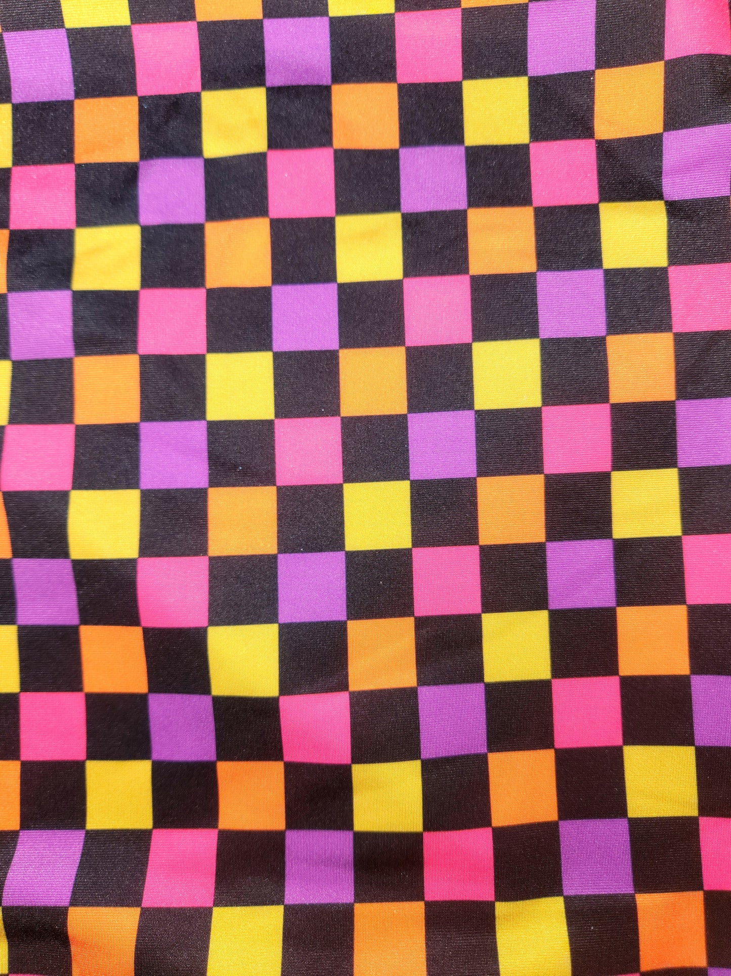 Neon Checkered Tail Bag