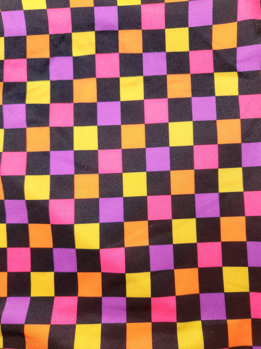 Neon Checkered Tail Bag