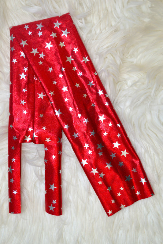 Small Red Stars Tail Bag Sparkle Shimmer