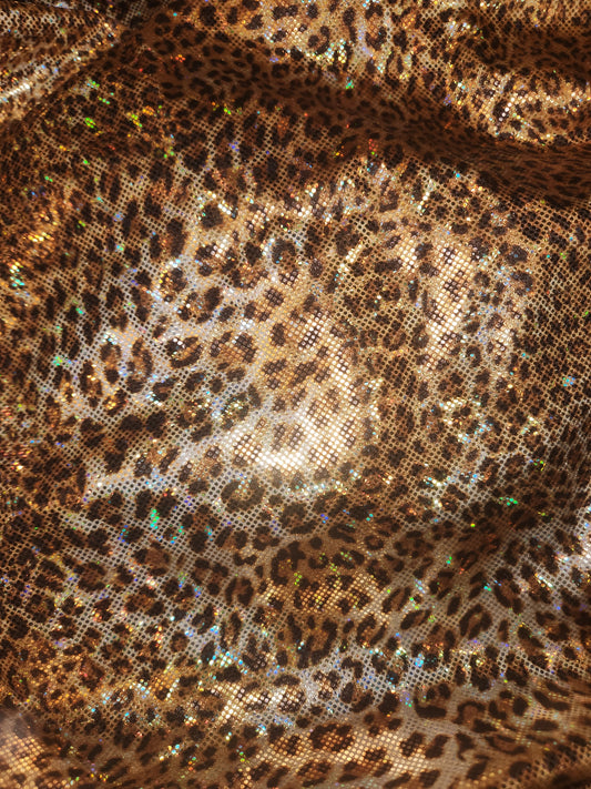 Brown Cheetah Tail Bag Holographic