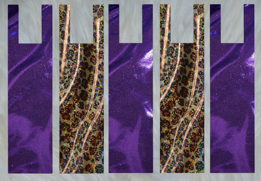 Cheetah Holographic X Purple Shimmer Mane Bags Set of 5