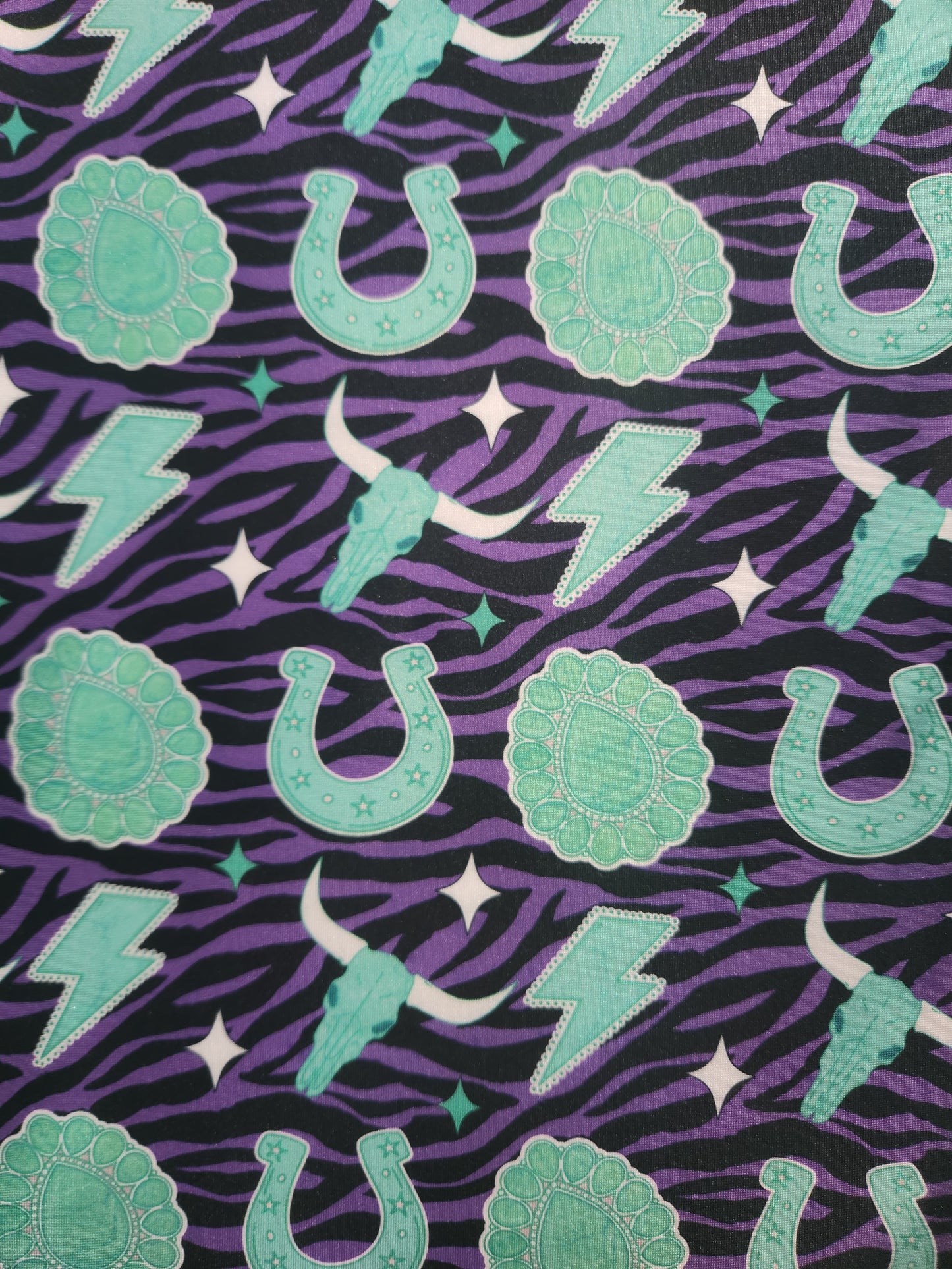 Purple Zebra Cowgirl Jewels Tail Bag