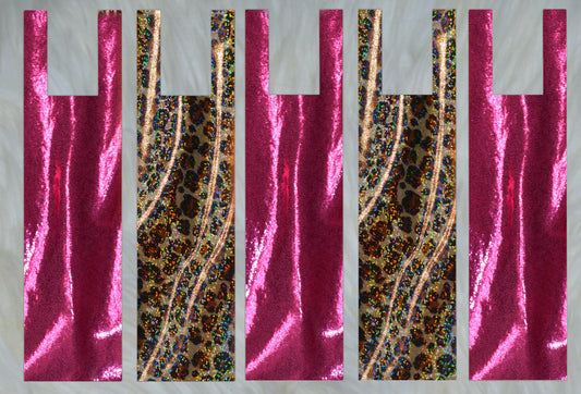 Cheetah Holographic X Pink Shimmer Mane Bags Set of 5