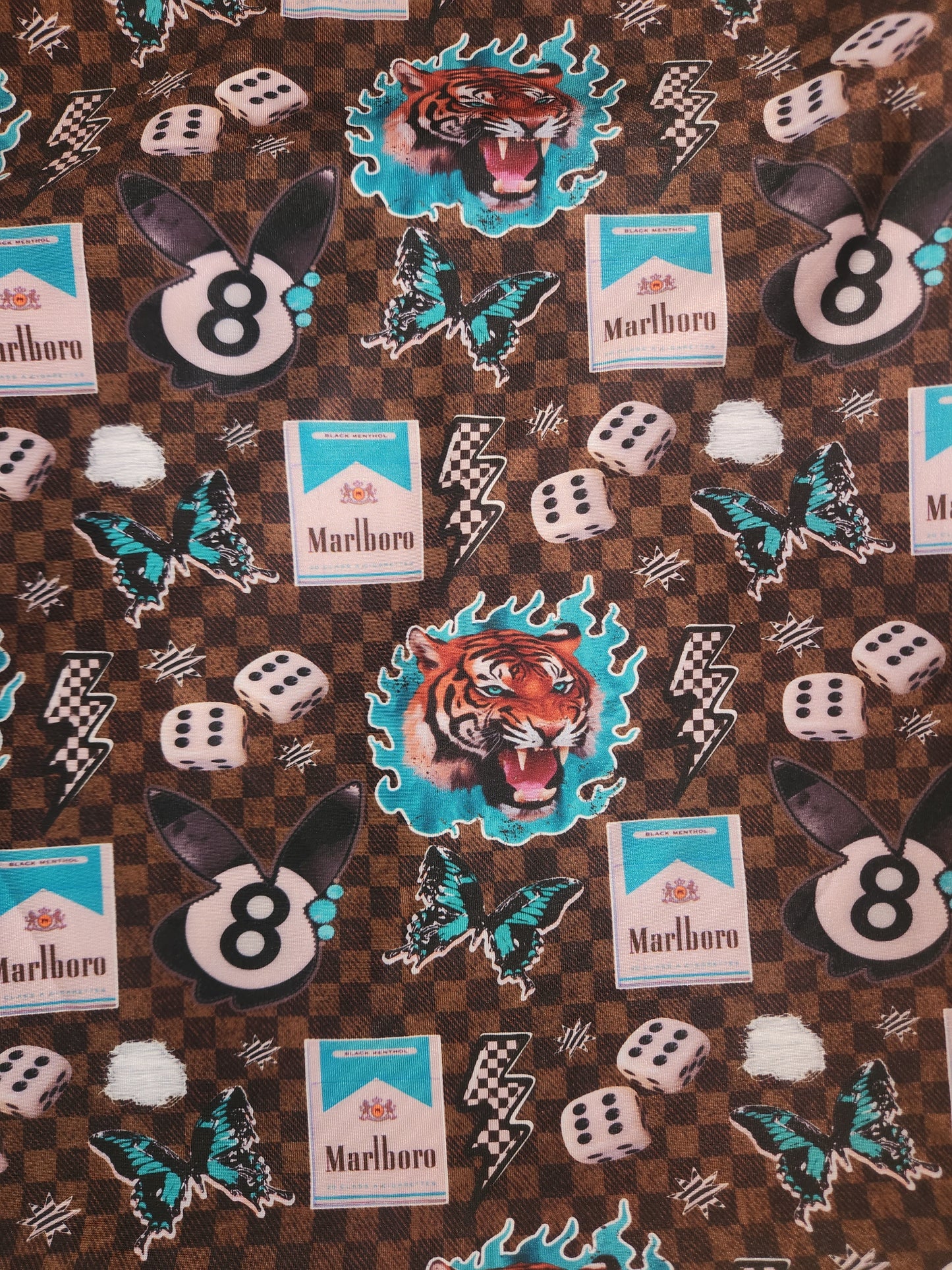 Smokin Tiger Brown Checker Tail Bag