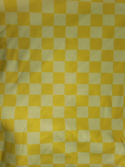 Yellow Checker Tail Bag