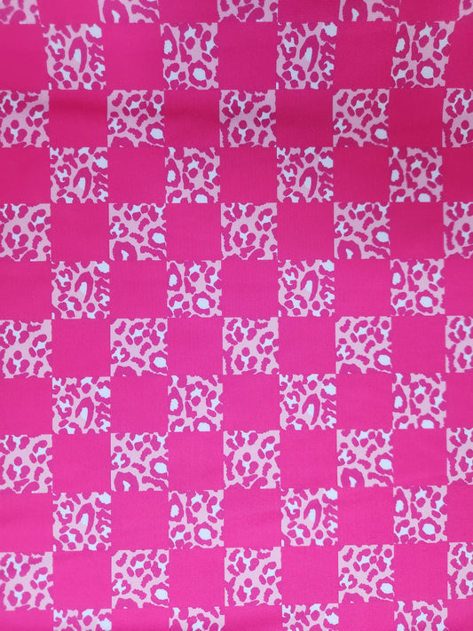 Pink Cheetah Checker Tail Bag