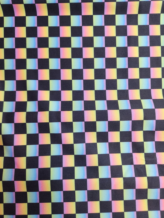 Rainbow Checker Tail Bag