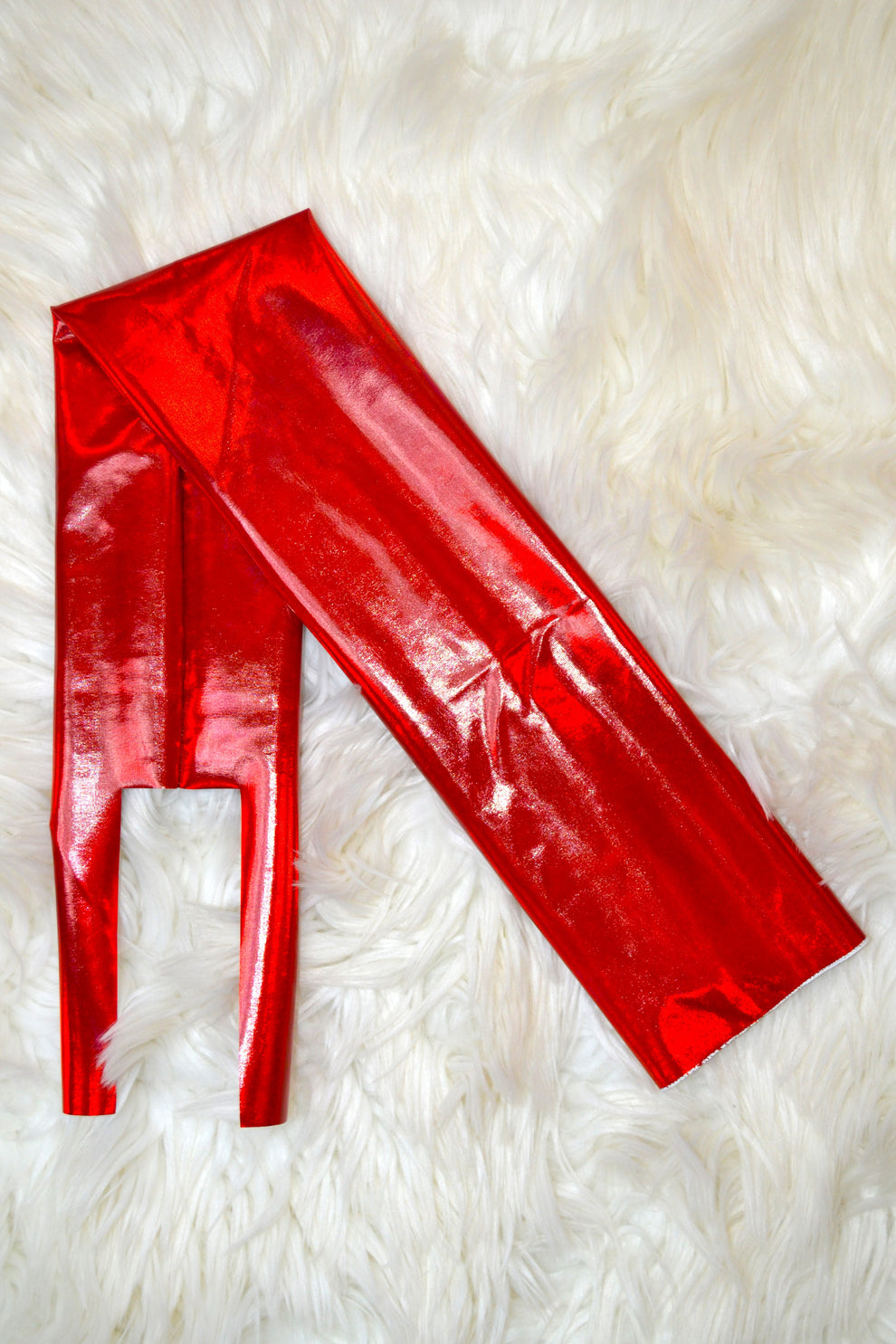 Red Iridescent and Black Checker Mane Bags Set of 6
