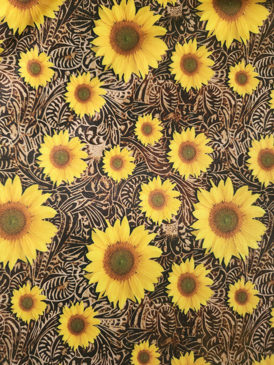 Sunflower Faux Leather Tool Tail Bag