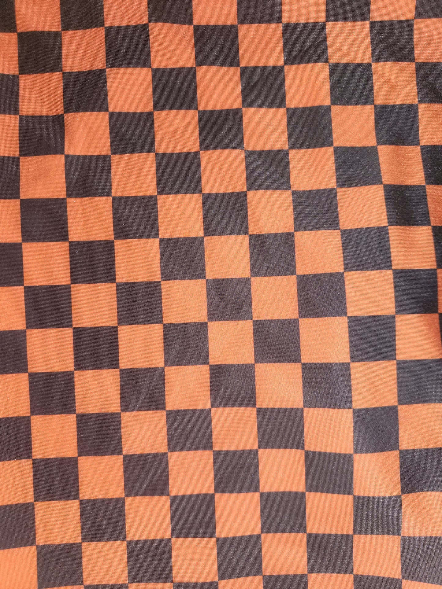 Brown Black Checker Tail Bag