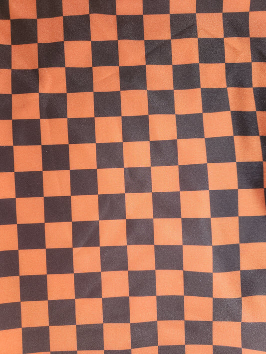 Brown Black Checker Tail Bag