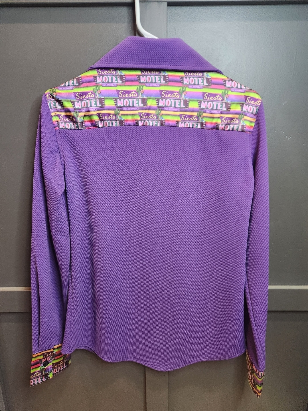 Thunderbird Rodeo Shirt Purple with siesta motel Size Small