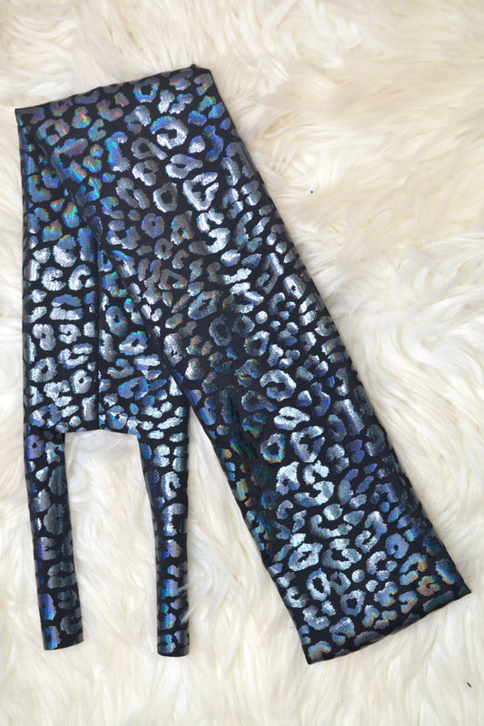 Black Shimmer Cheetah Tail Bag