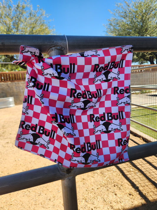 Pink White Check Energy Breakaway Flag