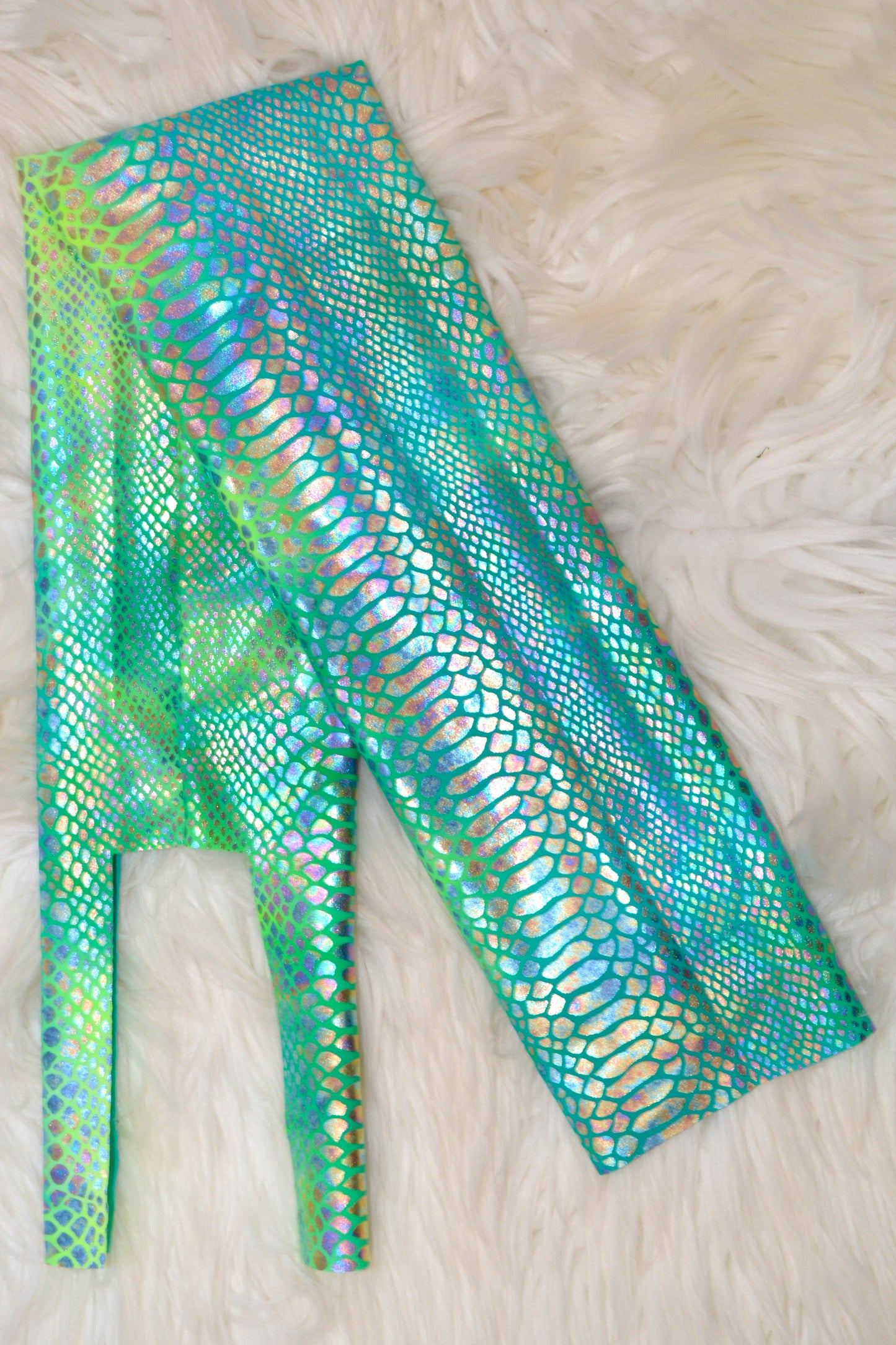 Teal Green Snake Tail Bag Iridescent