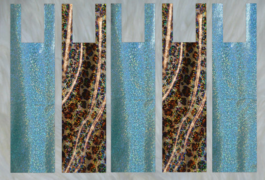 Cheetah Holographic X Mint Holographic Mane Bags Set of 5