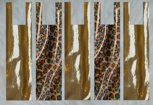 Cheetah Holographic X Gold Shimmer Mane Bags Set of 5
